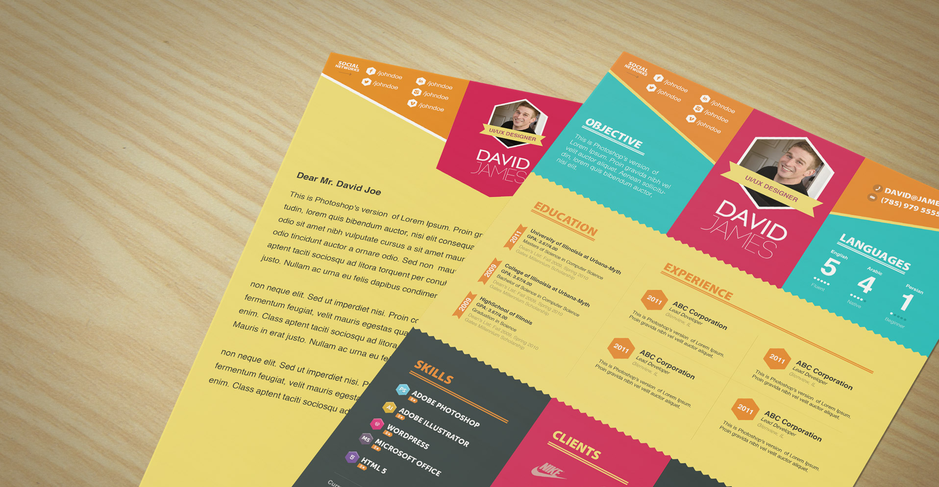 Colorful Stylish Resume