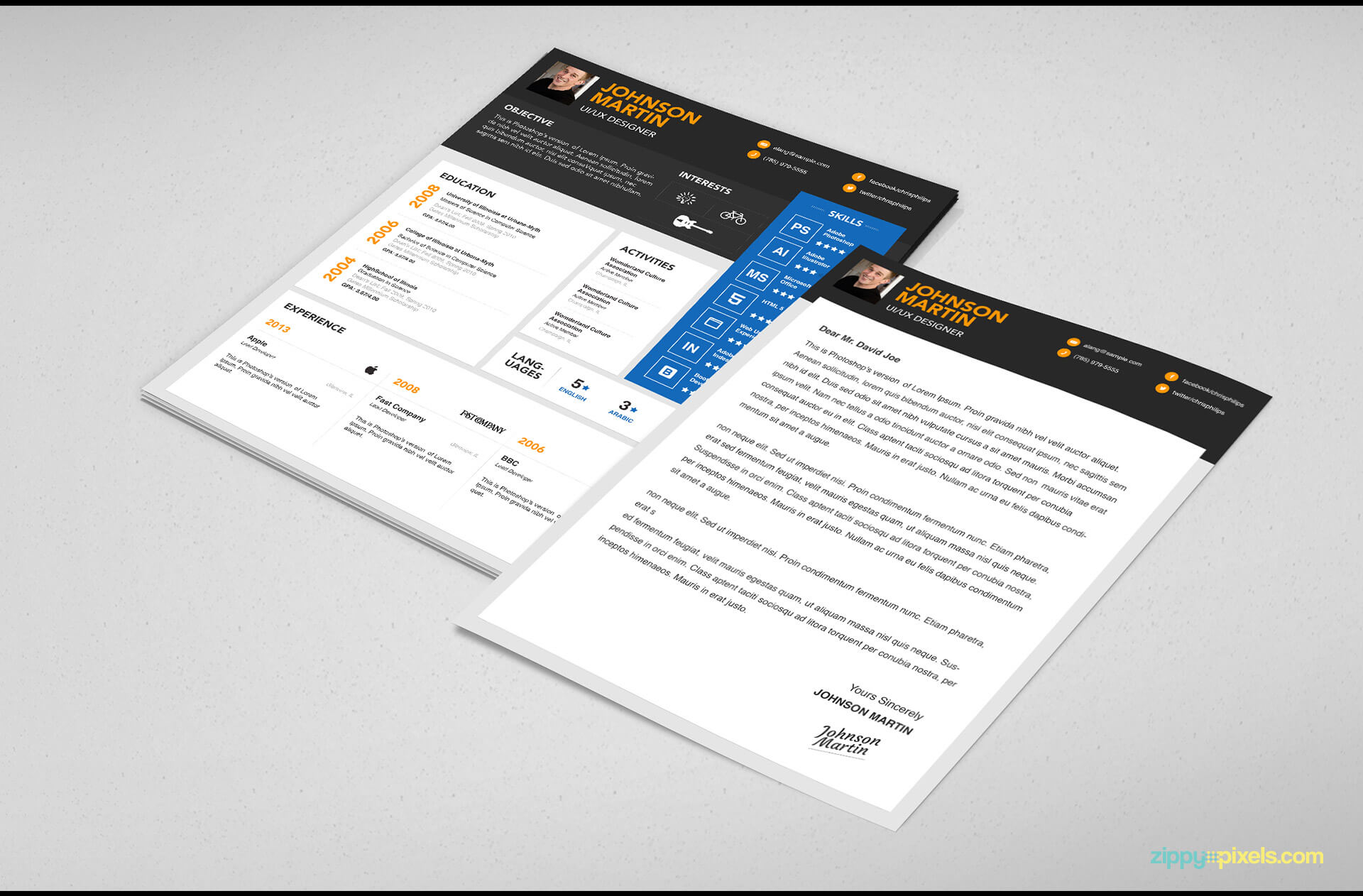 Simple Resume & Cover Letter Template