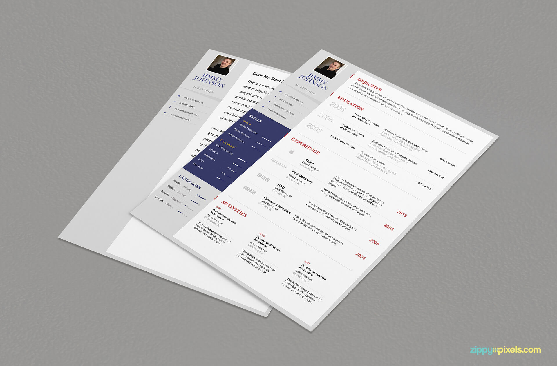 Simplistic Resume & Cover Letter Template for Professionals