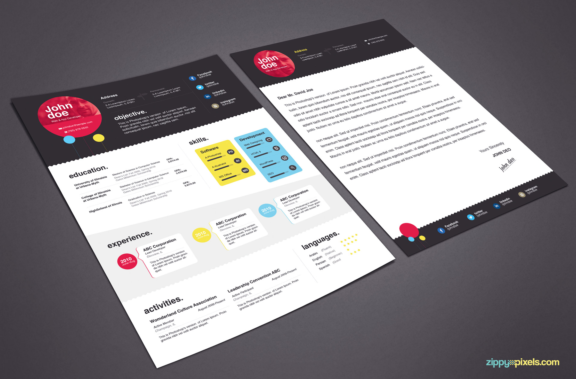 Creative Resume Template & Cover Letter