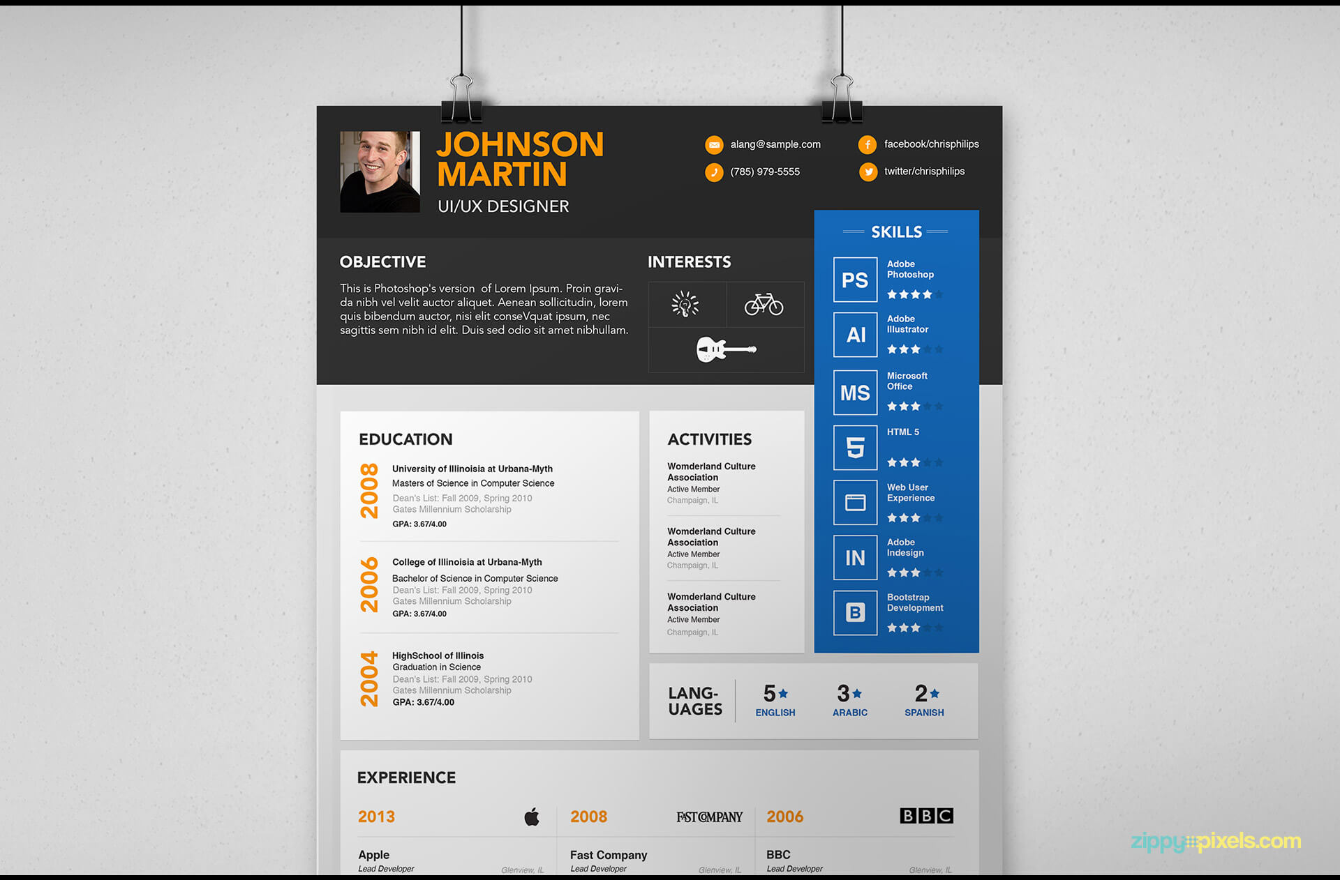 Simple Resume Template version 3