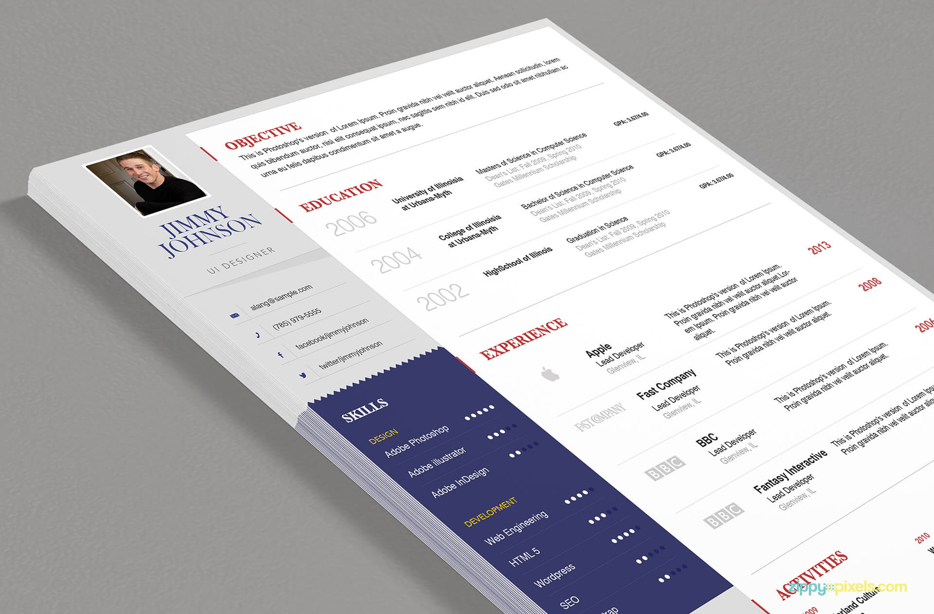 Simplistic Resume Template for Professionals