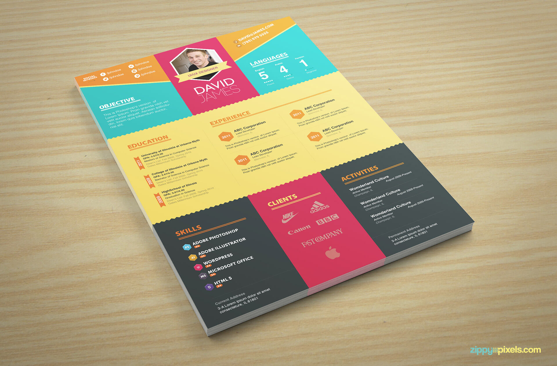 Colorful Creative Resume Template Version 2