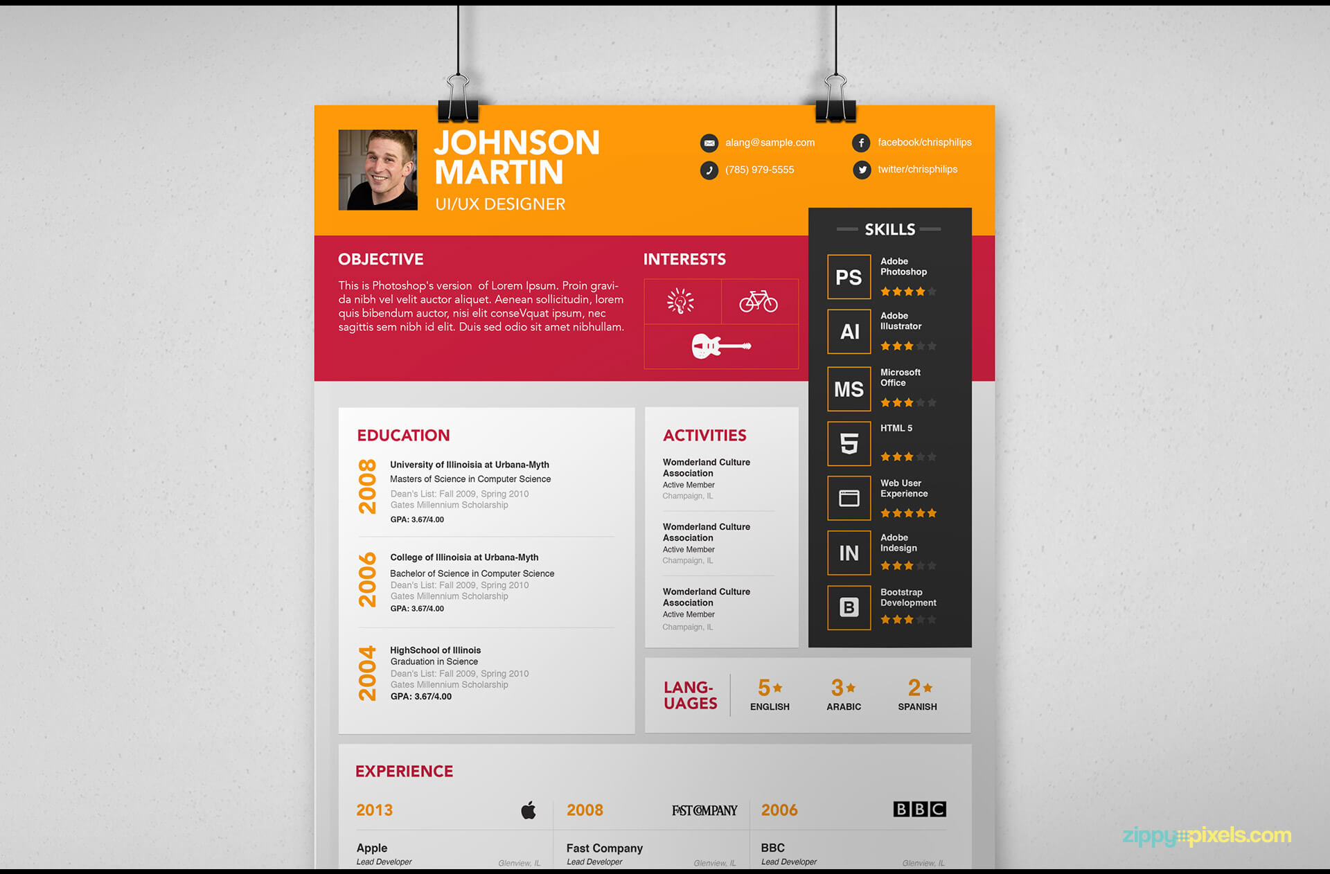 Simple Resume Template version 2