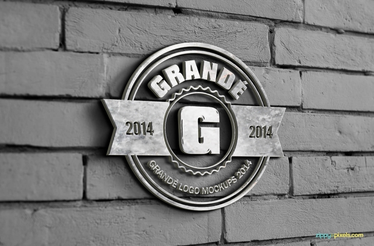 Photorealistic Wall Signs PSD Logo Mockups Volume 1