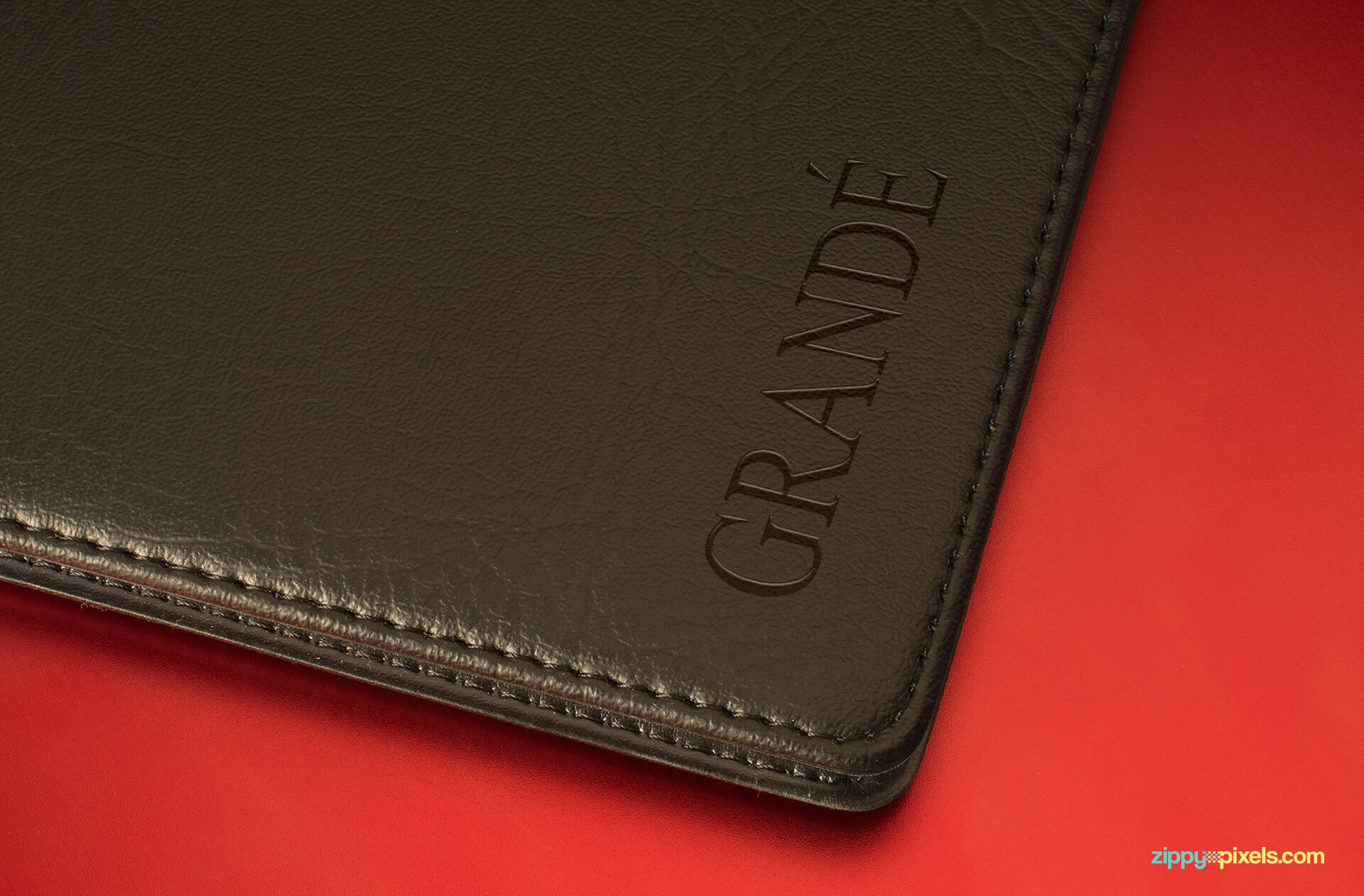 Logo Mockup - Debossed Logo on Leather Diary Cover