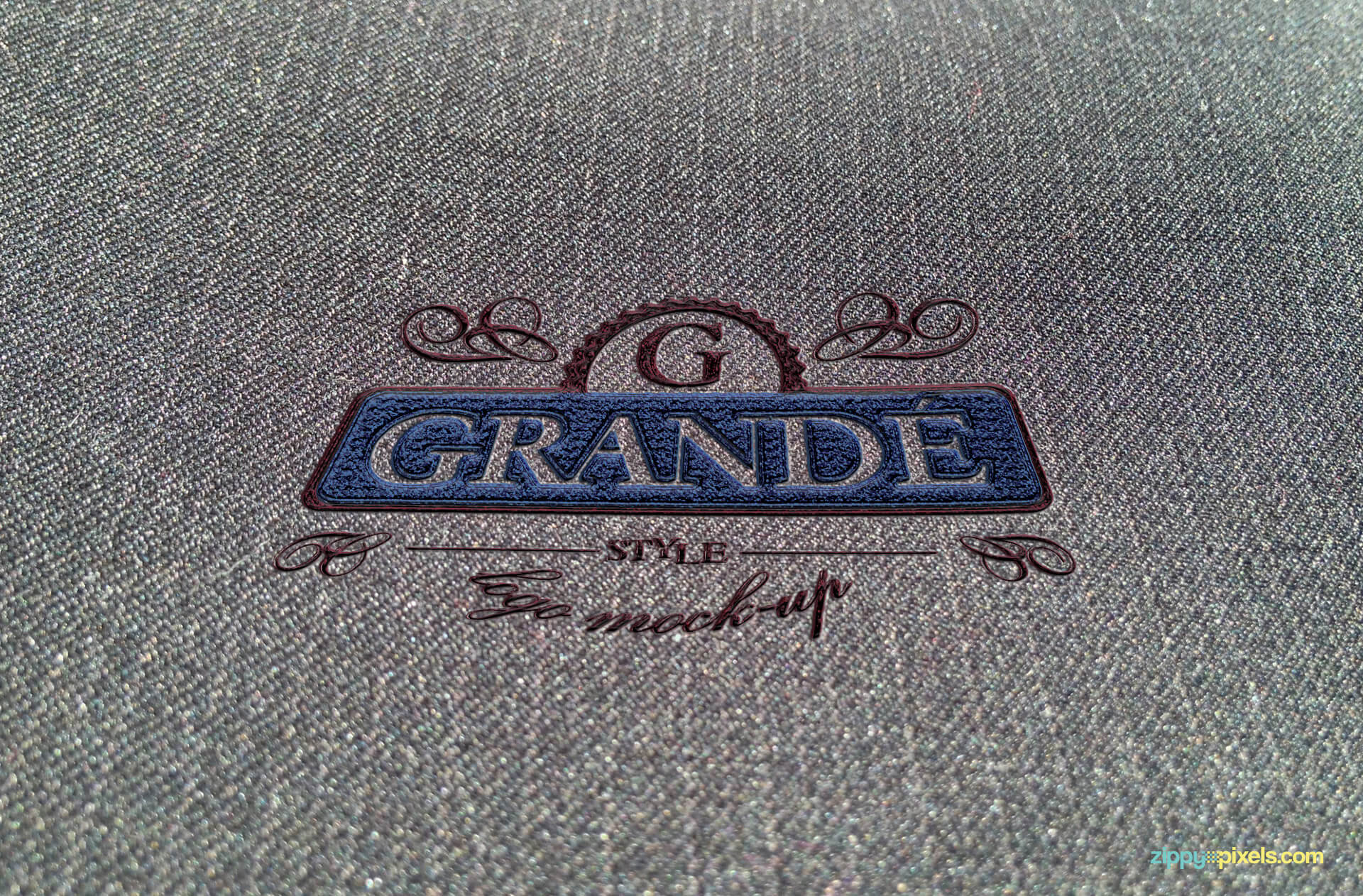 Logo Mockup of Embroidered Soft Fabric