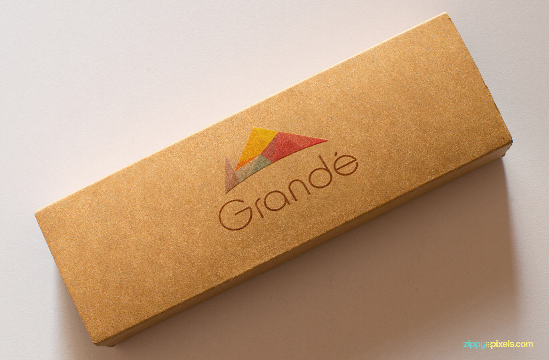 Logo Mockup of Cardboard Pen Box