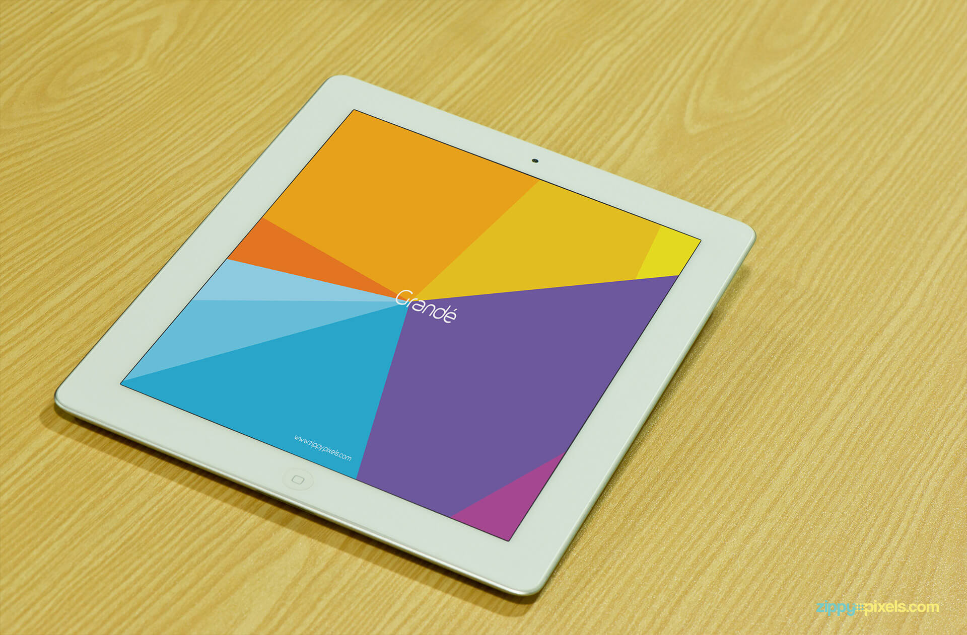 iPad Mockup shows an iPad on Table