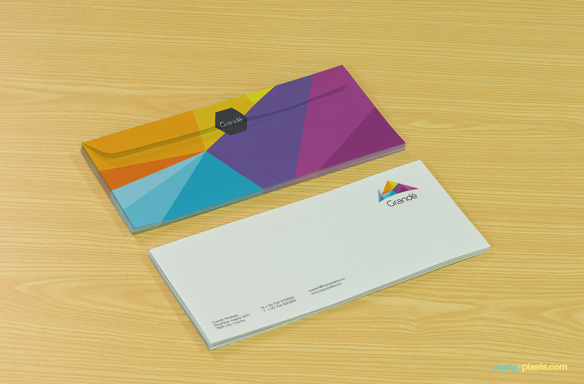 Branding Mockup of Two Envelopes