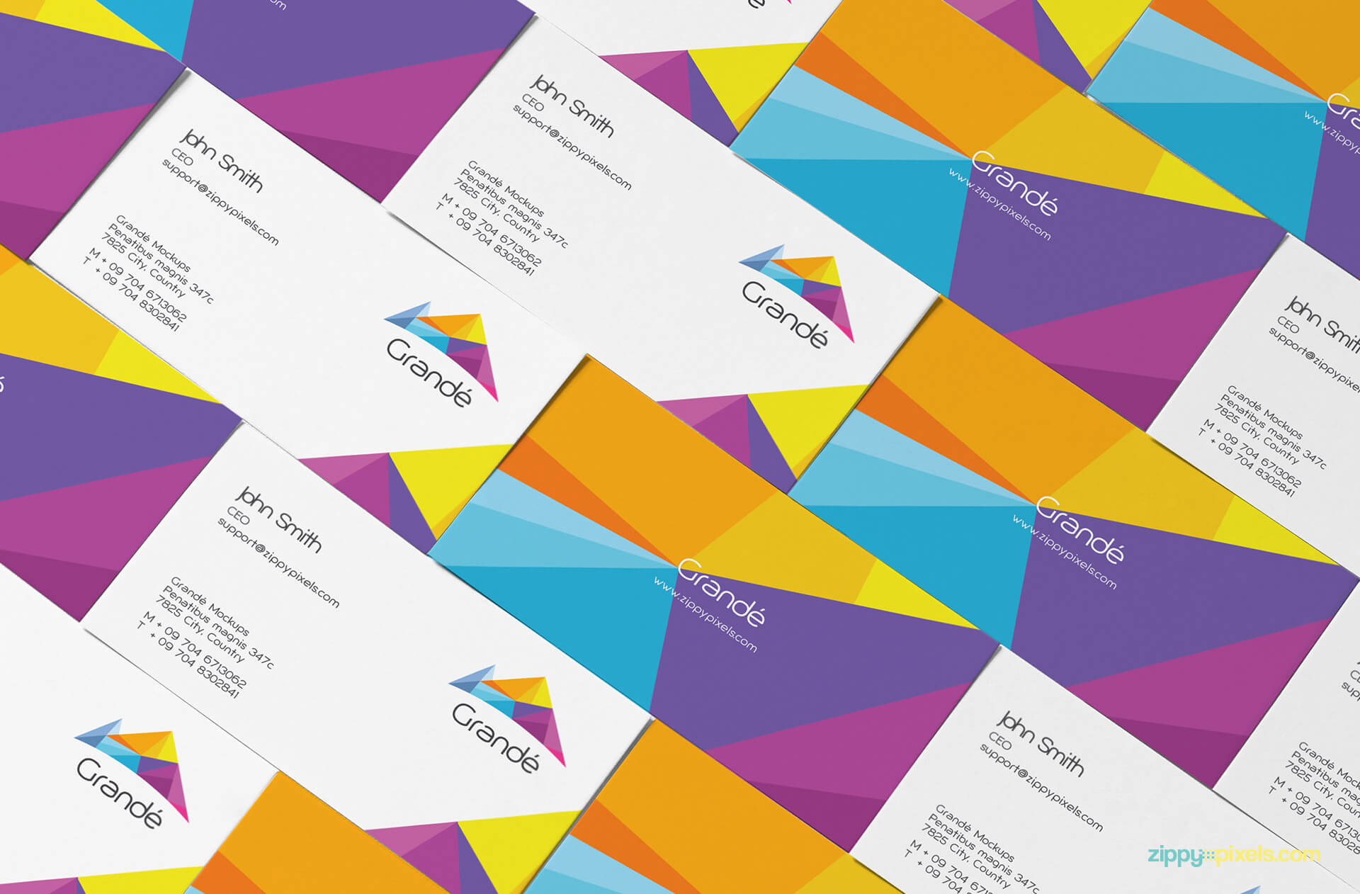 Business Card Wall Mockup