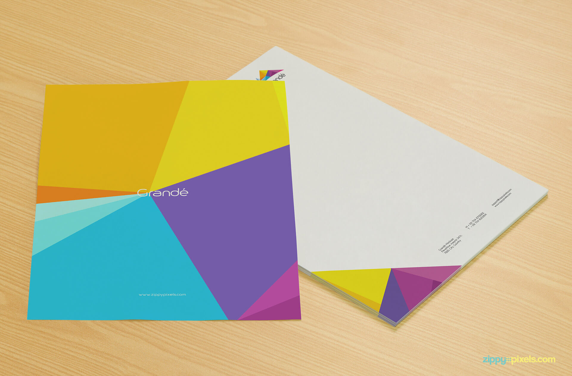 Brand Identity Mockup of Letterheads