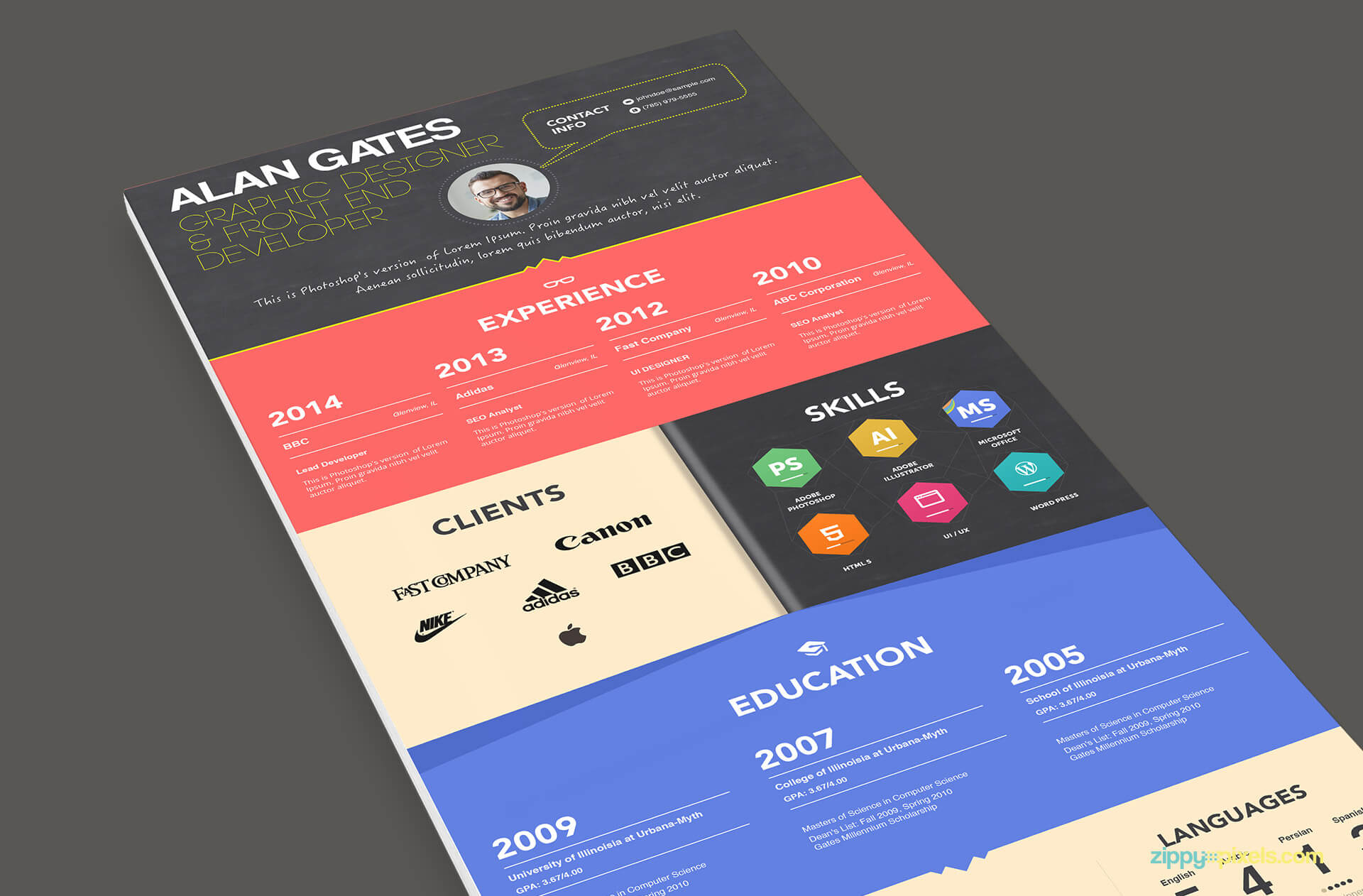 Multipurpose Resume Template Color 1 -1