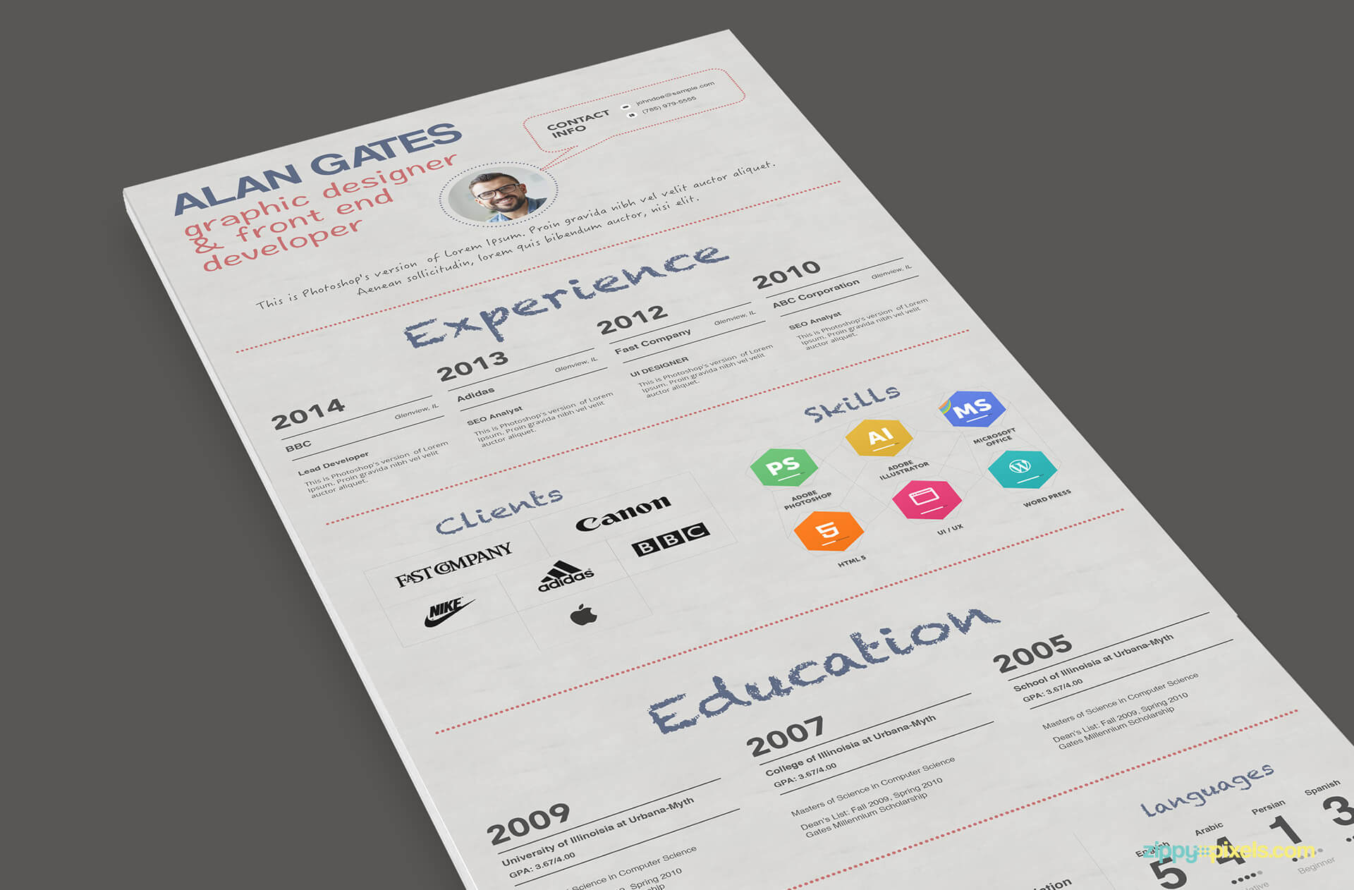 Multipurpose Resume Template Color 2