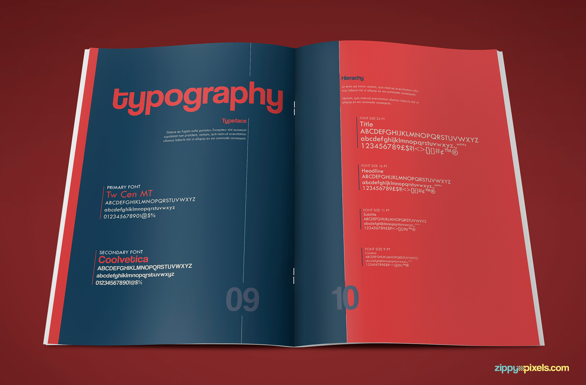 Typography Page of Professional Brand Guidelines Template