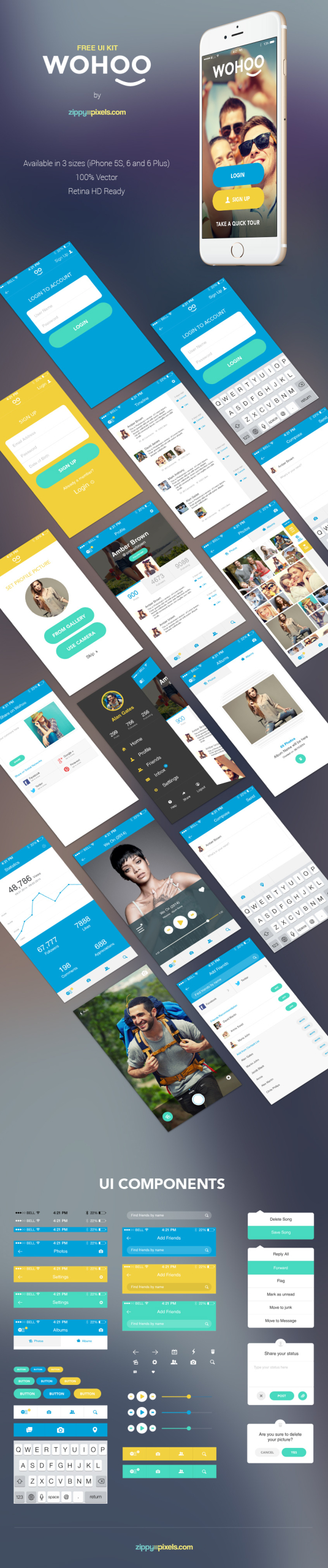 Wohoo Free Ui Kit for IOS8