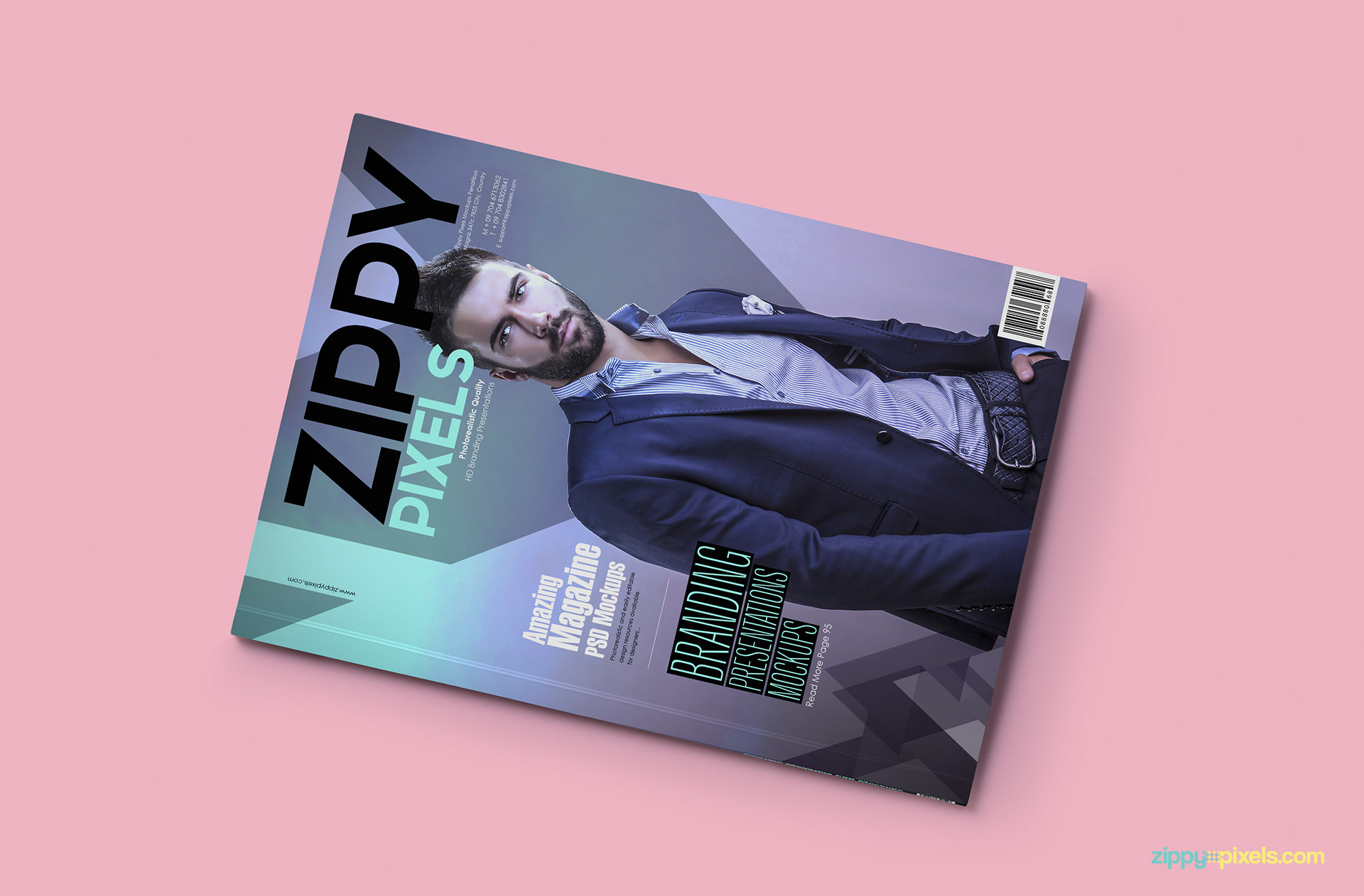 Mockup your magazine front cover