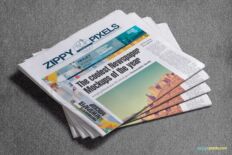 Folded Newspapers Stack Mockup for Branding