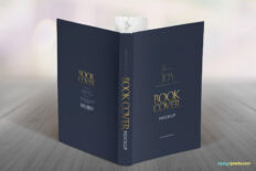 Realistic Hardcover Book Mockup with Flat Display