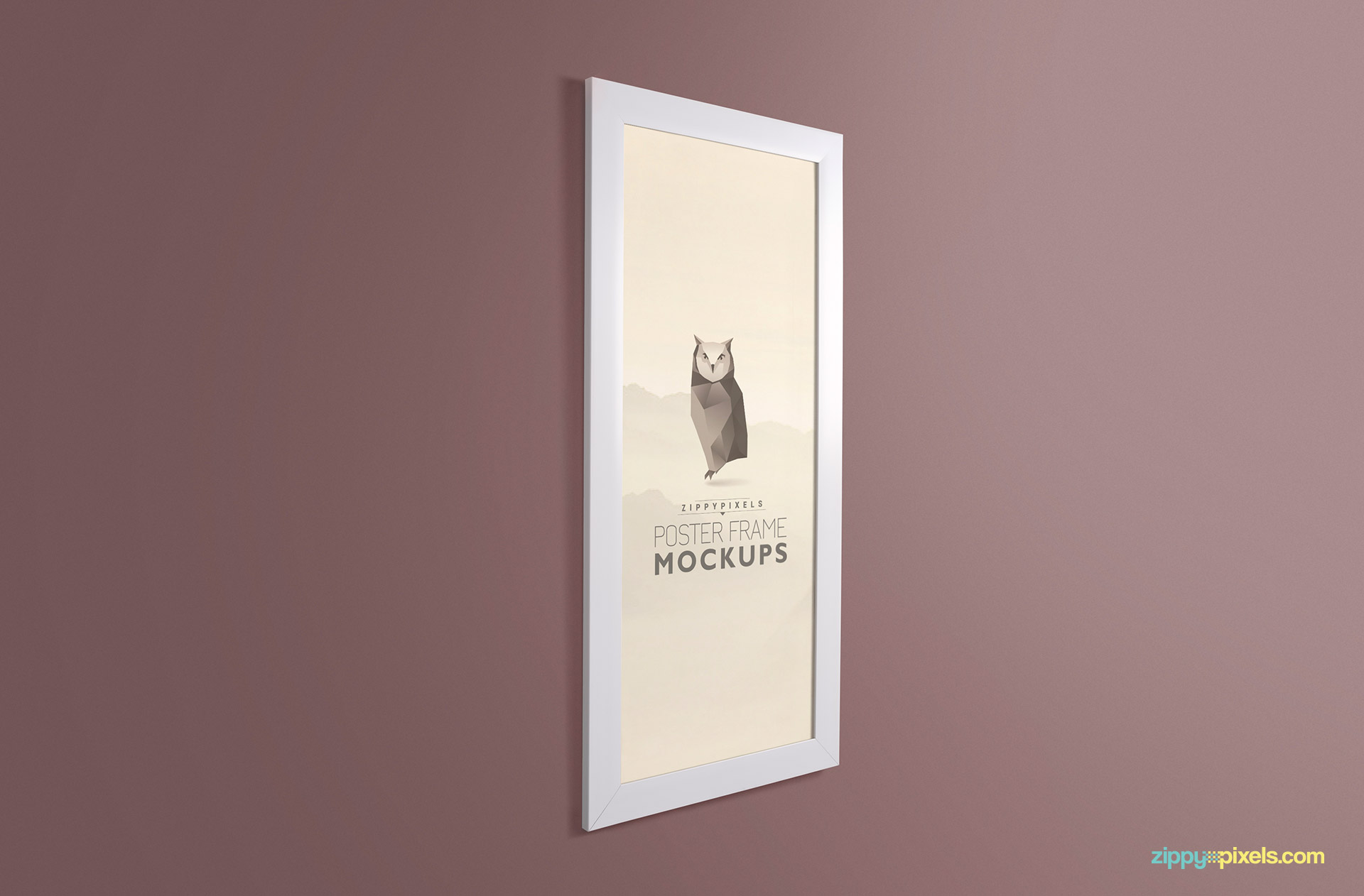 Beautiful photo frame mockups showing a picture frame in three qaurter shot