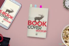 Creative Paperback Book Mockup with Colorful Tabs