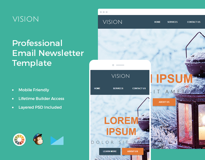 Make your online marketing campaign a complete success with this easy to use email template.