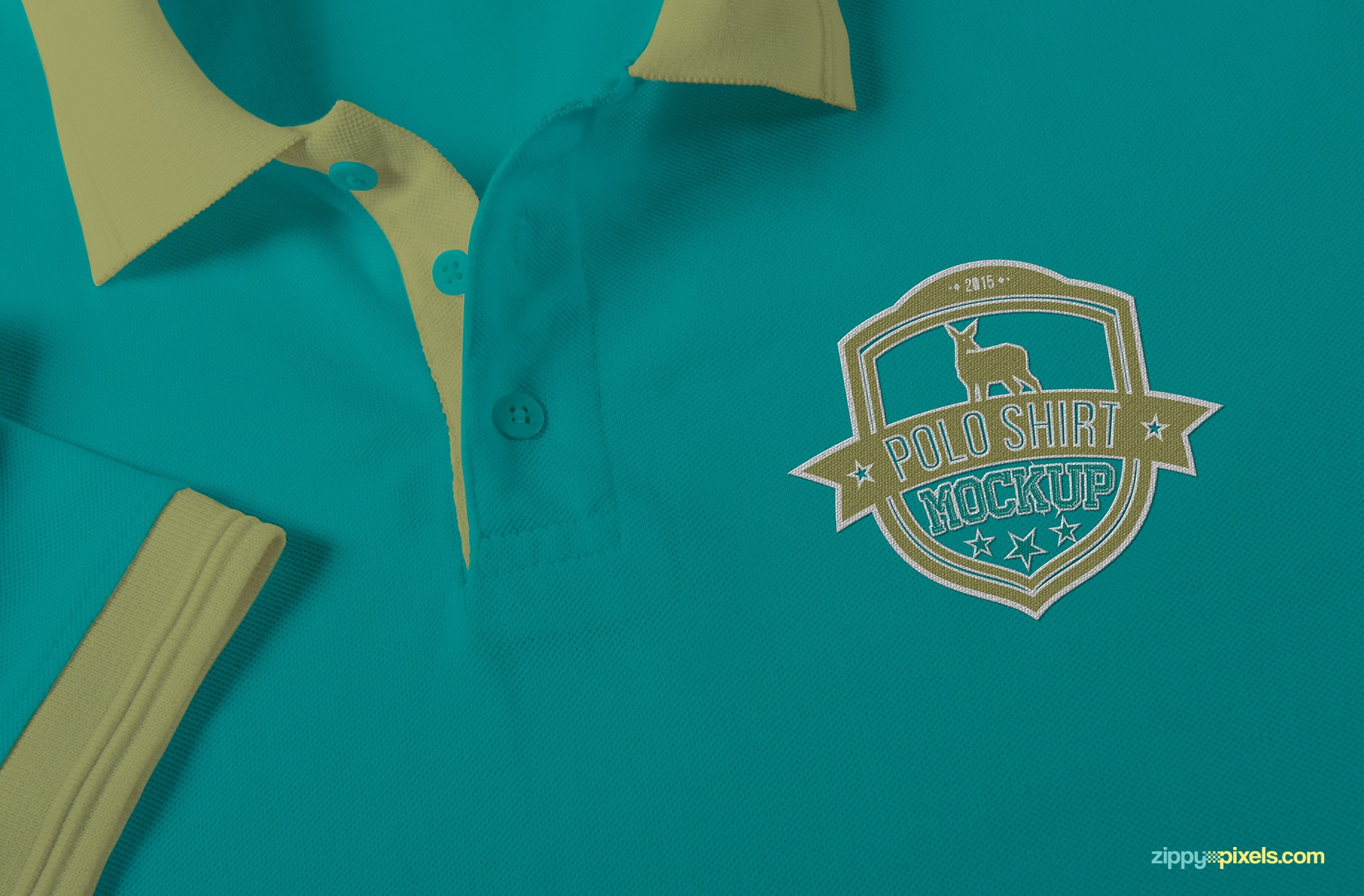 Polo shirt mockup PSD with customization options