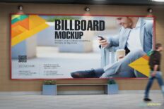 Indoor Billboard Mockup – Wall Advertisement