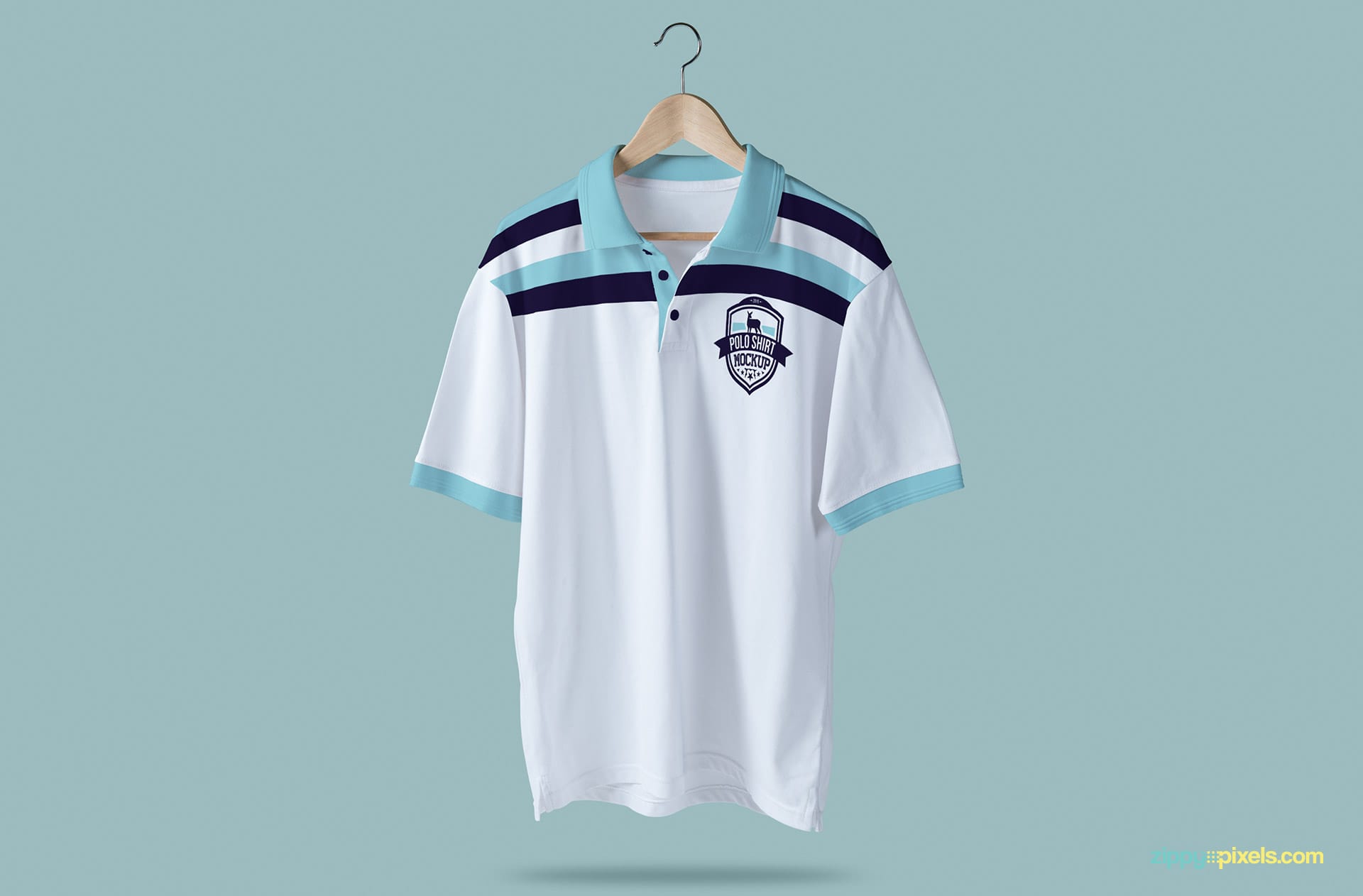 Beautifully presented polo shirt mockup psd