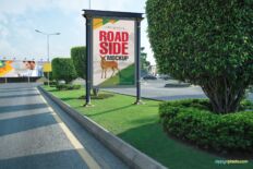Roadside Advertising Board Mockup – City View