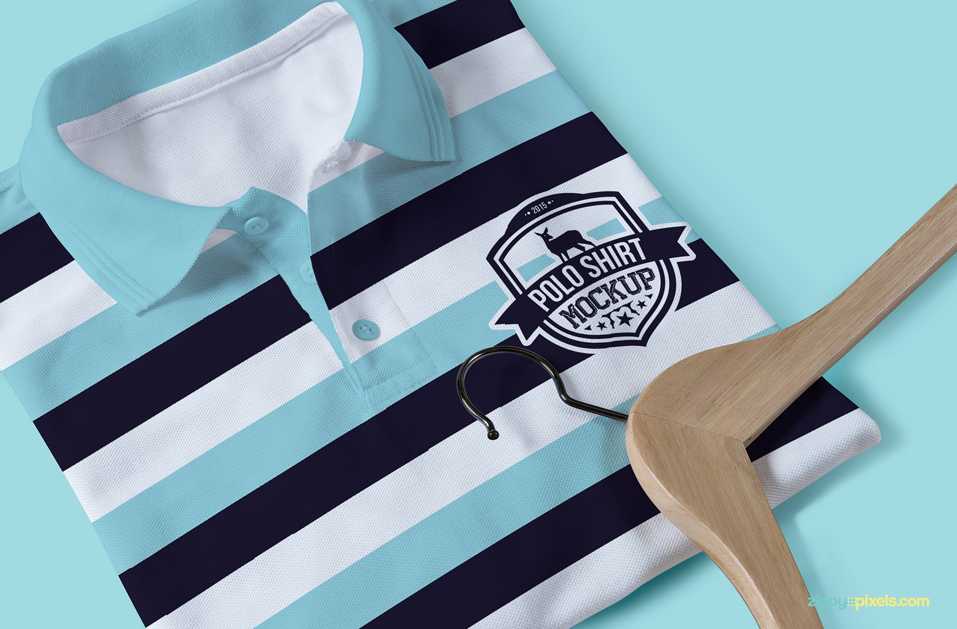 One of the 13 polo shirt mockups