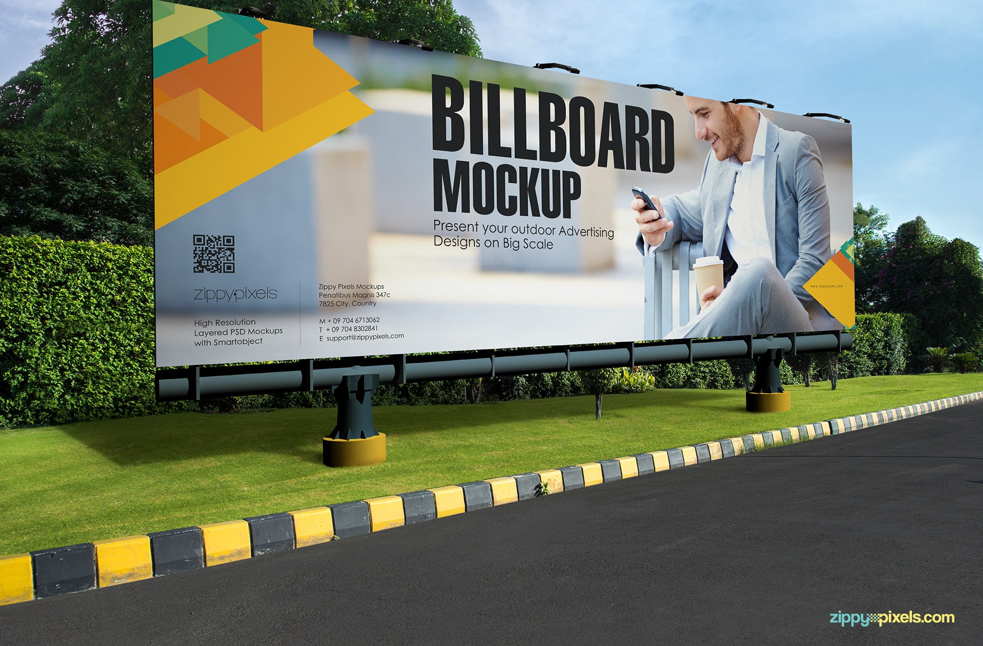 Outdoor Billboard Mockup – Roadside Ad