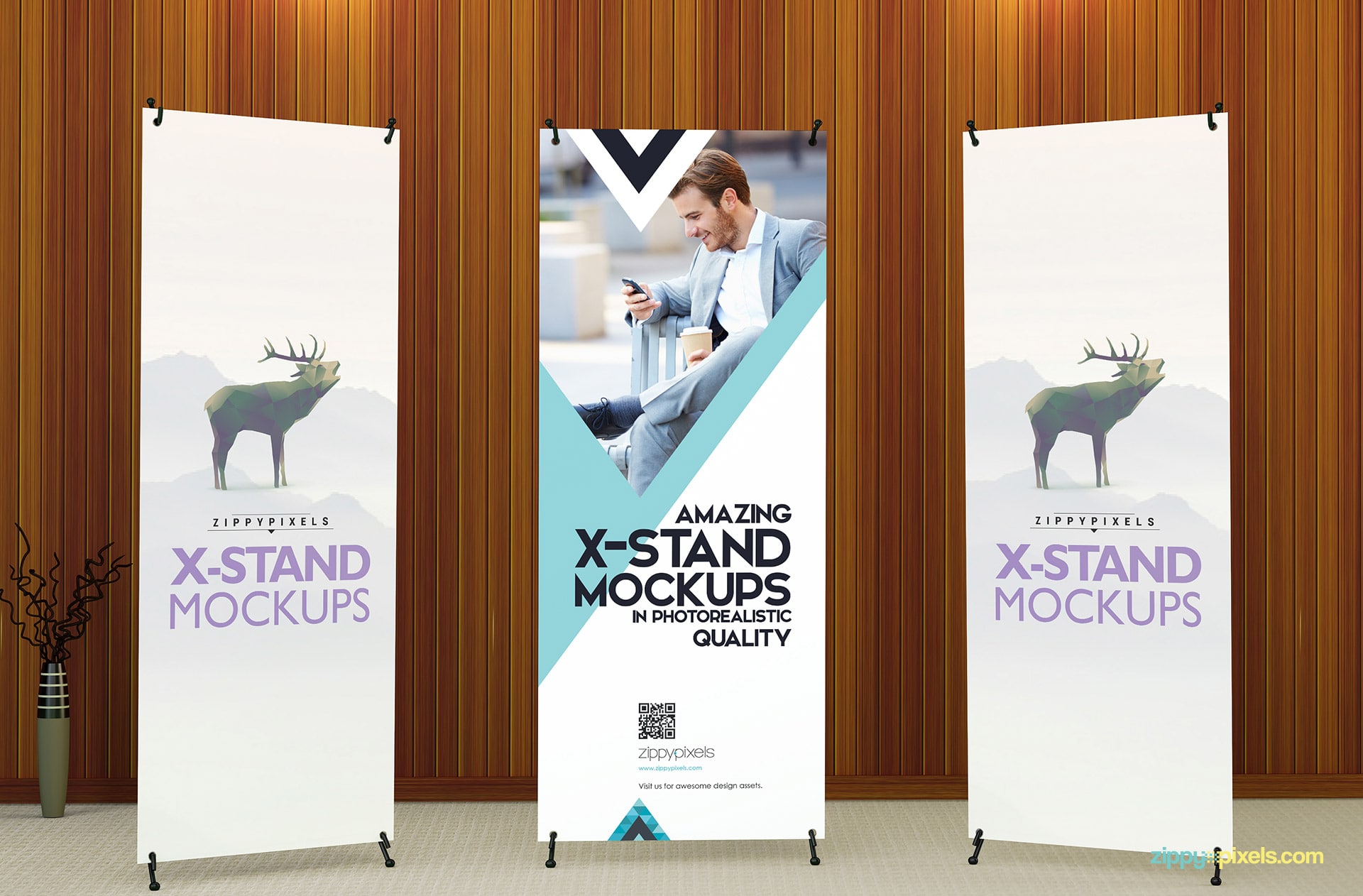 Make these x-banner mockups a canvas for your creativity.