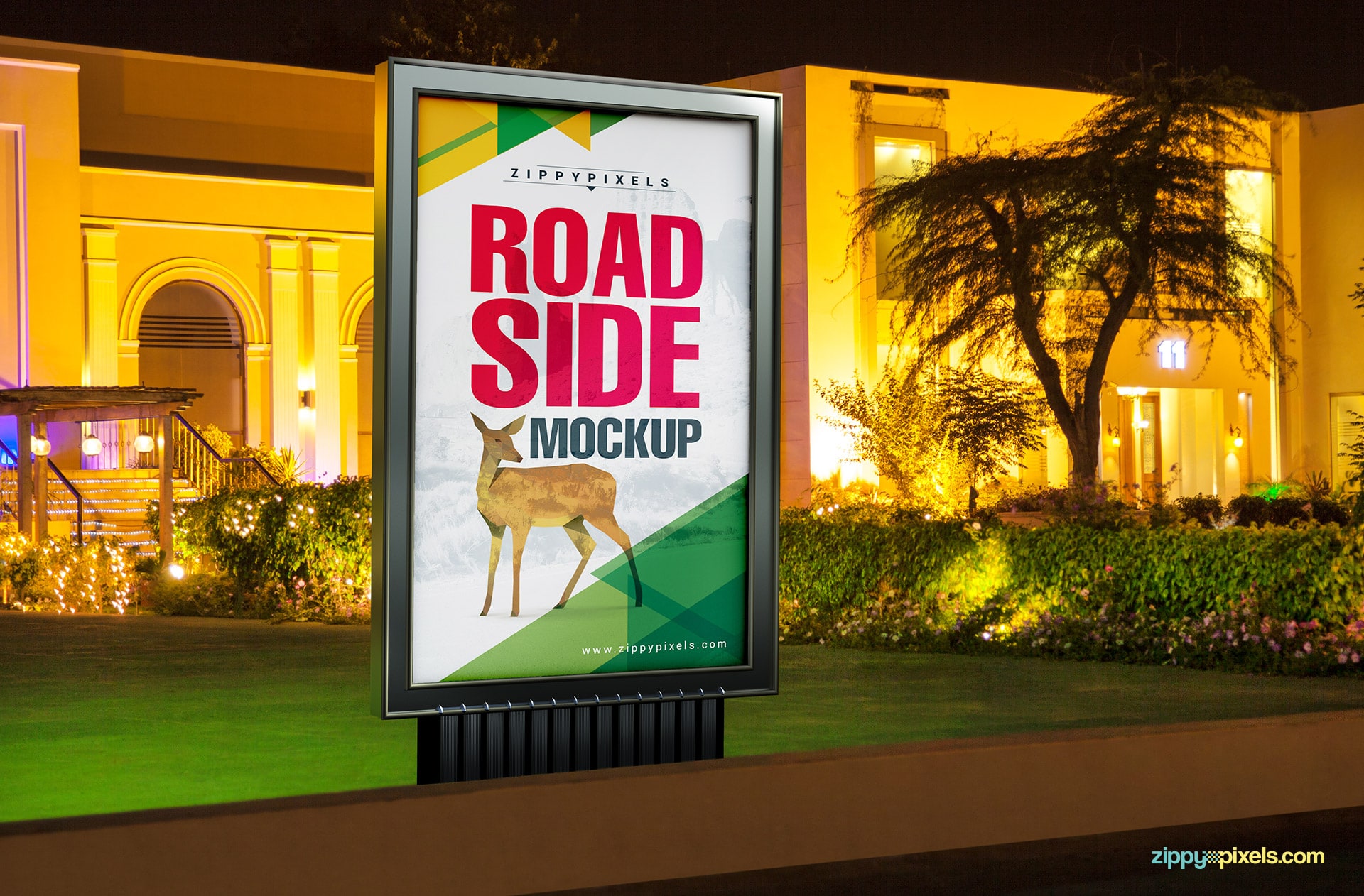 Awesome road side ad mockup to make your designs standout