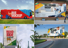 Stunning Outdoor Mockups For Advertising Vol.4 – (The Essential Combo)