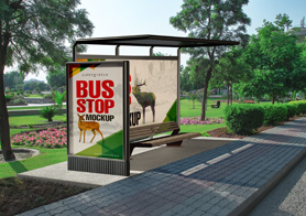 Outdoor Advertising Mockups Vol. 3 (13 Bus Stop & Roadside Posters Mockups)