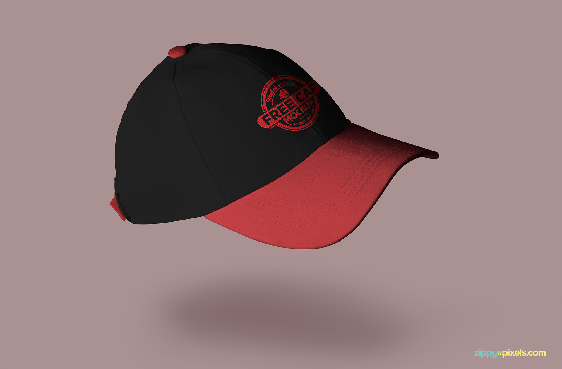 Cap mockup with 2 logo design options.