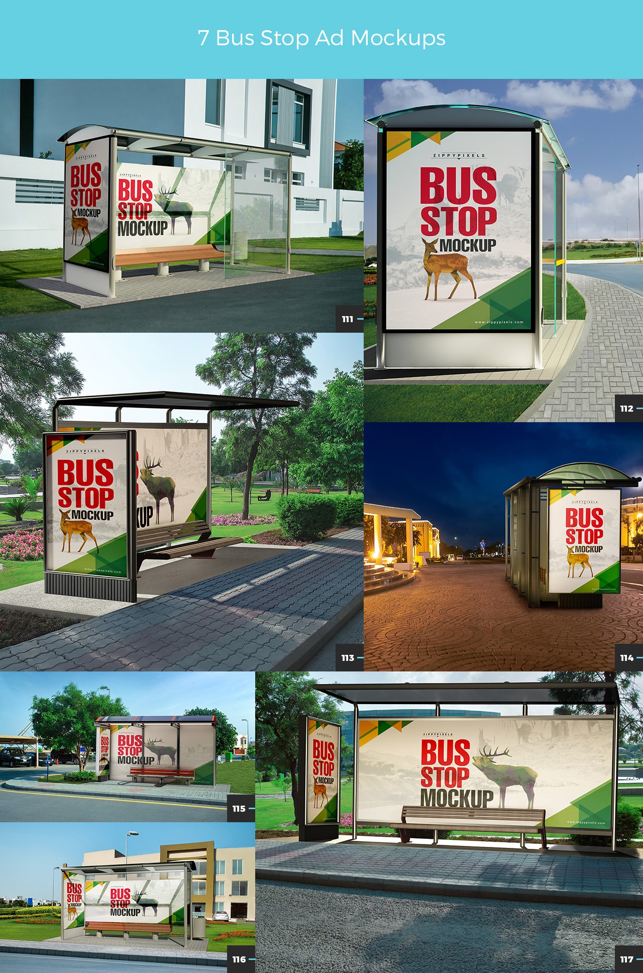 06 7 BUS STOP AD MOCKUPS