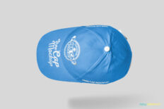 Top View Baseball Cap Mockup with Logo Placement