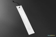 Minimalist White Label Mockup – Slim Hang Tag