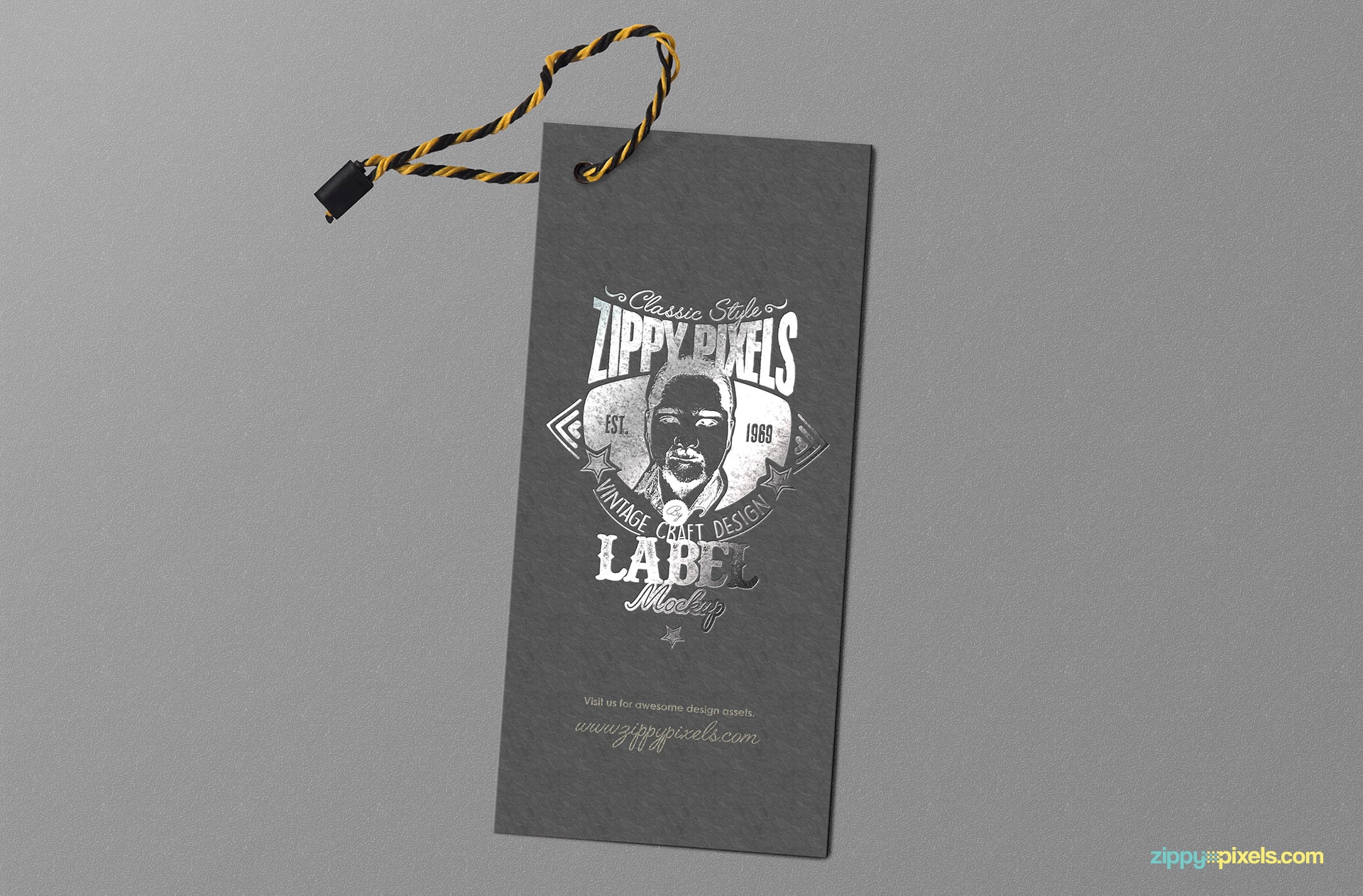 Long Vintage Label Mockup – Retro Hang Tag
