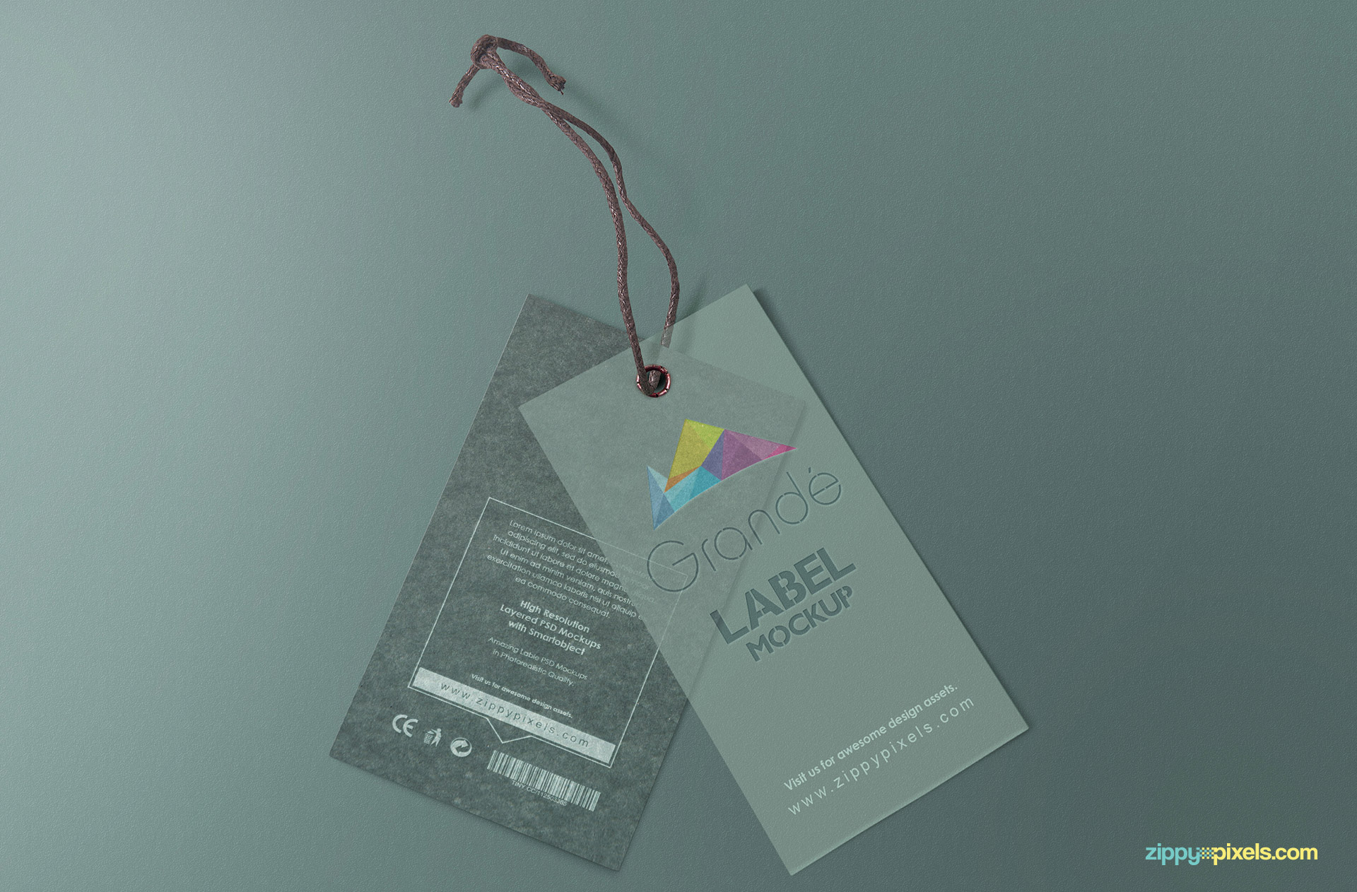 Transparent Label Mockup – Modern Fashion Branding