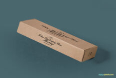Horizontal Kraft Packaging Box Mockup