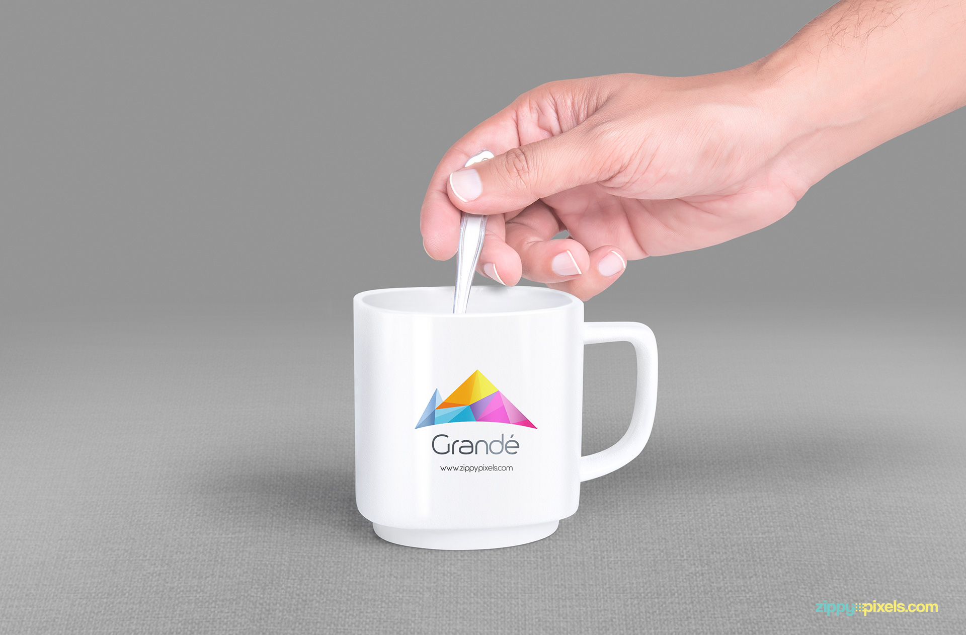 Easy to use free psd mug mockup.