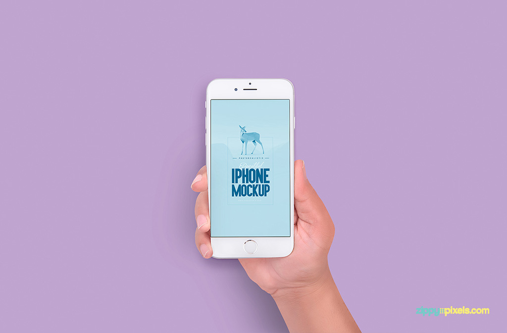 Ready to be used free iPhone 6s PSD mockup