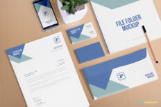Corporate Stationery Mockup Set – Folder & Letterhead