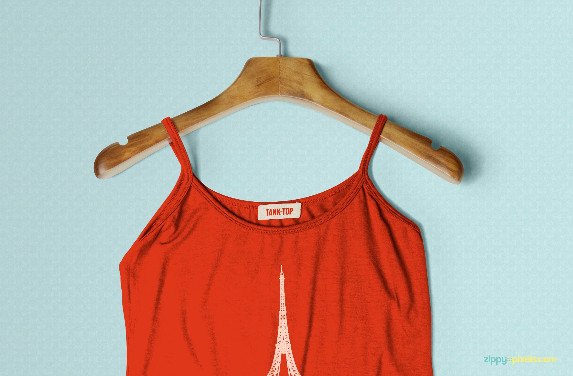 free ladies tank top mock-up in hanging perspective