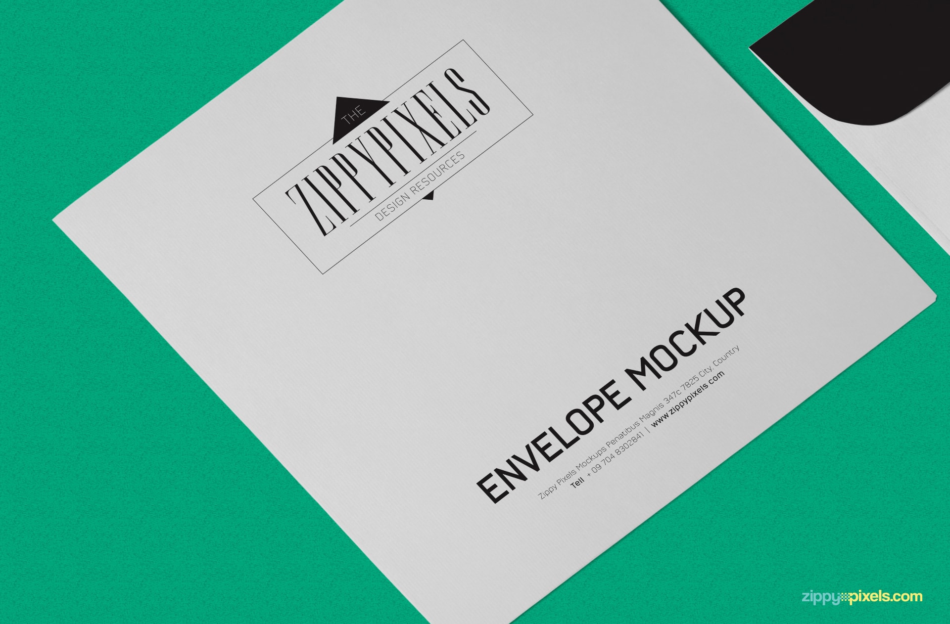 Editable front design of the envelope PSD mockup