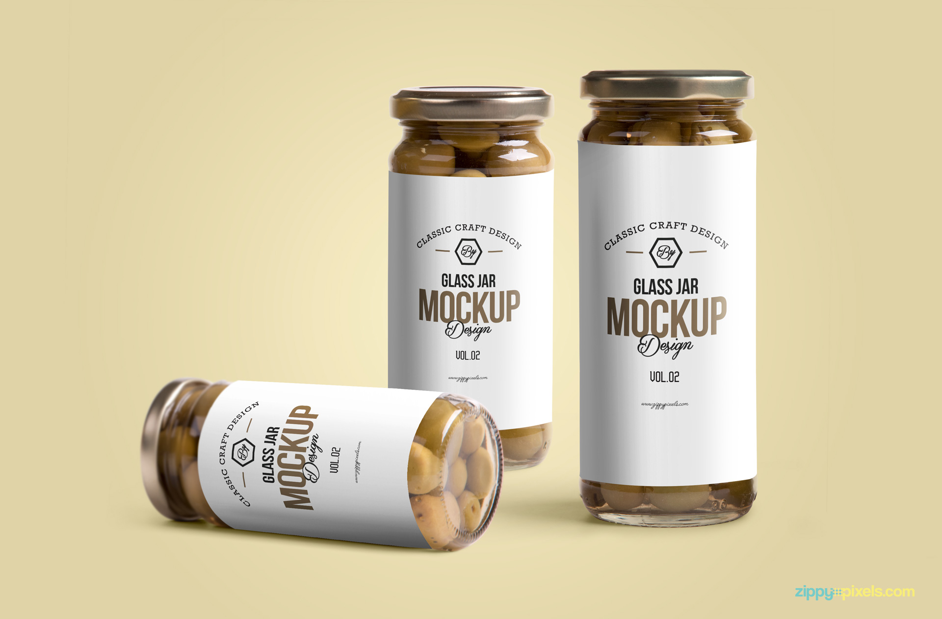 free photorealistic psd mockup of a glass jar