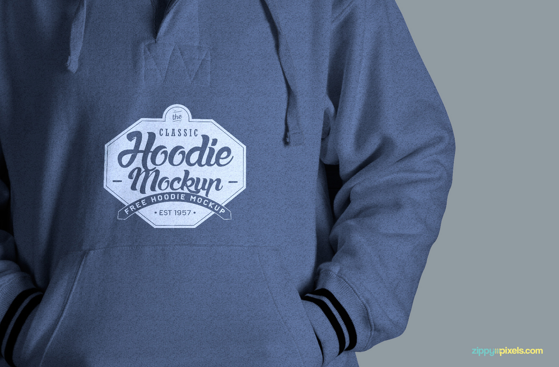 hoodie psd mockup with replaceable logo design